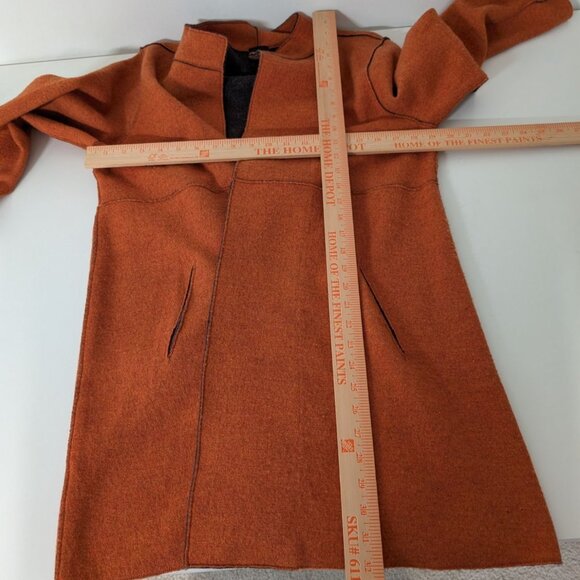 Eileen Fisher Cardigan Jacket Womens Size Medium Orange Merino Wool Blend - Picture 15 of 16
